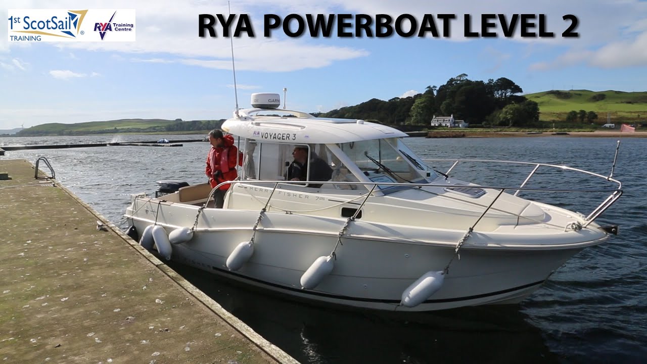 rya powerboat level 2 boat size
